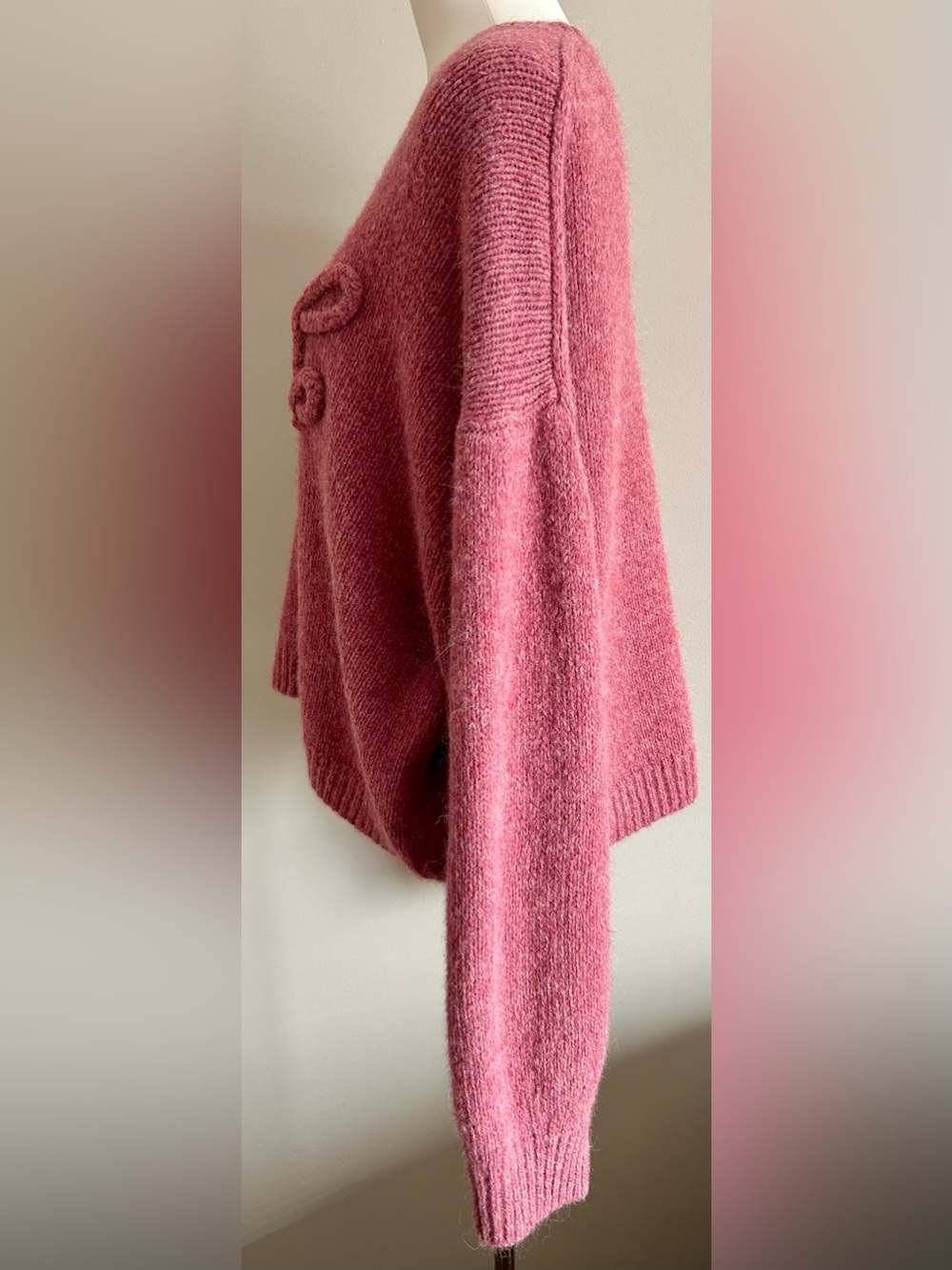 Coach Signature Crewneck Sweater in Rogue Red - Picture 5 of 8